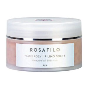 scrub salino ai petali di rosa